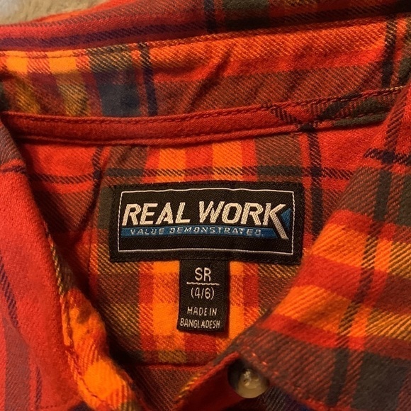 NWT Real Work Plaid Shirt - Picture 3 of 6